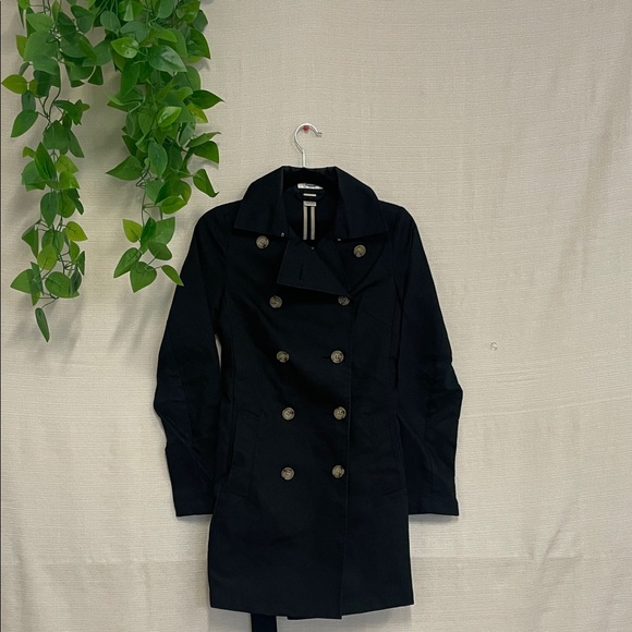 Old Navy Jackets & Blazers - Old Navy Black Double-Breasted Trench Coat
